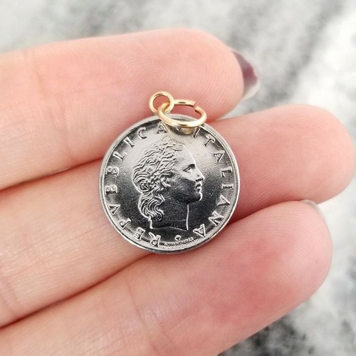 Ciondolo moneta italiana - , l.50