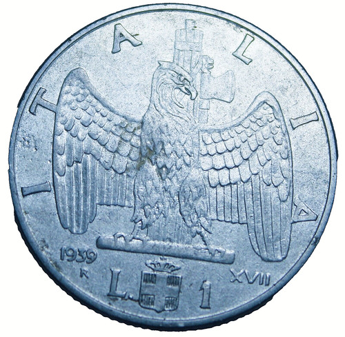 Lira italia 1939 aquila con - 1939-r~aquila,