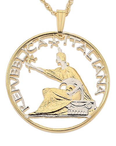 Collana con ciondolo - , moneta
