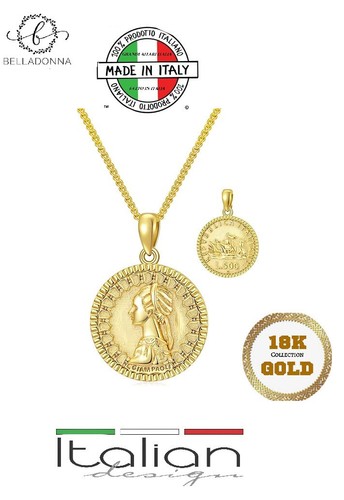 Collana ciondolo moneta - collana,
